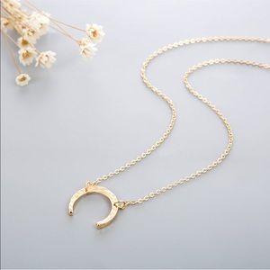 Gold Crescent Moon Necklace